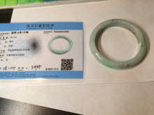 Load image into Gallery viewer, 56.6mm Certified Type A 100% Natural sunny green Jadeite Jade bangle U97-0543
