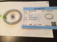 Load image into Gallery viewer, 50.5mm Certified Type A 100% Natural icy green brown oval Jadeite Jade bangle E55-3561