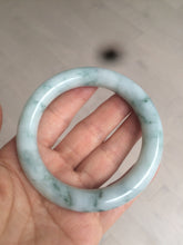 Load image into Gallery viewer, 56.5mm Certified 100% natural Type A light green/yellow with green flying flowers round cut jadeite jade bangle AS65-1634