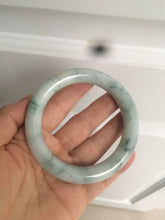 Load image into Gallery viewer, 56.5mm Certified 100% natural Type A light green/yellow with green flying flowers round cut jadeite jade bangle AS65-1634