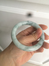 Load image into Gallery viewer, 56.5mm Certified 100% natural Type A light green/yellow with green flying flowers round cut jadeite jade bangle AS65-1634