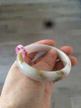 Load image into Gallery viewer, 53.5mm 100% natural Type A green/brown/purple jadeite jade bangle B33