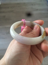 Load image into Gallery viewer, 53.5mm 100% natural Type A green/brown/purple jadeite jade bangle B33