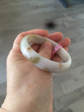 Load image into Gallery viewer, 53.5mm 100% natural Type A green/brown/purple jadeite jade bangle B33