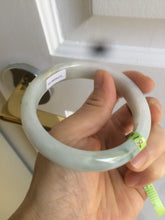 Load image into Gallery viewer, 57.5mm Certified Type A 100% Natural white/green/yellow Jadeite Jade bangle E54-0272