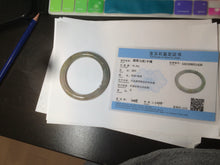 Load image into Gallery viewer, 53mm certified Type A 100% Natural green/brown round cut Jadeite Jade bangle AD85-1438