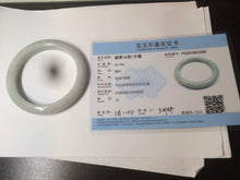 Load image into Gallery viewer, 56.9mm 100% natural Type A light green white jadeite jade bangle AD86-1030