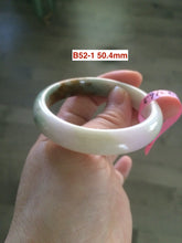 Load image into Gallery viewer, 50.4mm 100% natural Type A green/yellow/purple/pink (福禄寿) jadeite jade bangle B52-1