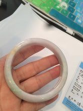 Load image into Gallery viewer, 59mm certified 100% natural green/purple/yellow jadeite jade bangle AD88-7516