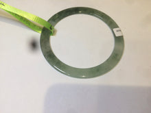 Load image into Gallery viewer, 55.5mm certified Type A 100% Natural icy green super thin Jadeite bangle R56-8420