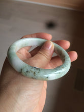 Load image into Gallery viewer, 56.6mm Certified Type A 100% Natural sunny green brown Jadeite Jade bangle AQ11-9156