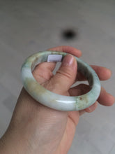 Load image into Gallery viewer, 56.6mm Certified Type A 100% Natural sunny green brown Jadeite Jade bangle AQ11-9156