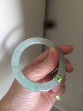Load image into Gallery viewer, 52mm Certified Type A 100% Natural super watery green flat style Jadeite bangle L110-0036