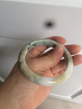 Load image into Gallery viewer, 56.6mm Certified Type A 100% Natural sunny green brown Jadeite Jade bangle AQ11-9156