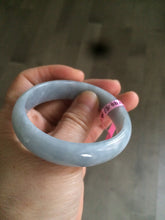 Load image into Gallery viewer, 51.5mm certificated Type A 100% Natural light green/blue/gray Jadeite Jade bangle AD17-5464