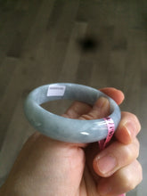 Load image into Gallery viewer, 51.5mm certificated Type A 100% Natural light green/blue/gray Jadeite Jade bangle AD17-5464