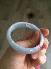 Load image into Gallery viewer, 51.5mm certificated Type A 100% Natural light green/blue/gray Jadeite Jade bangle AD17-5464