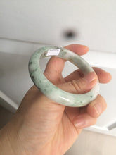 Load image into Gallery viewer, 56.6mm Certified Type A 100% Natural sunny green brown Jadeite Jade bangle AQ11-9156