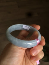 Load image into Gallery viewer, 51.5mm certificated Type A 100% Natural light green/blue/gray Jadeite Jade bangle AD17-5464