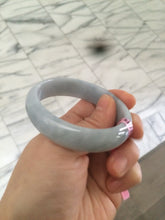 Load image into Gallery viewer, 51.5mm certificated Type A 100% Natural light green/blue/gray Jadeite Jade bangle AD17-5464