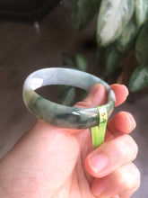 Load image into Gallery viewer, 52.4mm certified Type A 100% Natural light green/white thin Jadeite Jade bangle Y101-7332