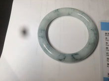Load image into Gallery viewer, 56.5mm Certified 100% natural Type A light green/yellow with green flying flowers round cut jadeite jade bangle AS65-1634
