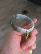 Load image into Gallery viewer, 52.4mm certified Type A 100% Natural light green/white thin Jadeite Jade bangle Y101-7332