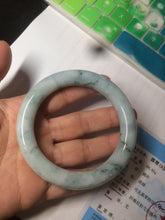 Load image into Gallery viewer, 56.5mm Certified 100% natural Type A light green/yellow with green flying flowers round cut jadeite jade bangle AS65-1634