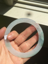 Load image into Gallery viewer, 60mm Certified Type A 100% Natural icy watery sunny green white Jadeite Jade bangle A83-4959