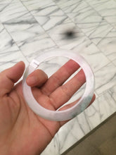 Load image into Gallery viewer, 60mm Certified Type A 100% Natural icy watery sunny green white Jadeite Jade bangle A83-4959
