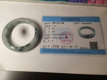 Load image into Gallery viewer, 56.7mm certified 100% natural type A icy watery green flying flowers jadeite jade bangle AS66-1633