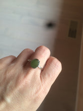 Load image into Gallery viewer, 100% Natural dark green nephrite (碧玉) Jade ring HT66 (adjustable size)