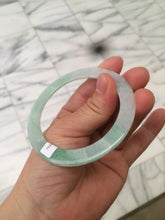 Load image into Gallery viewer, 53.7mm certificated Type A 100% Natural sunny green Jadeite Jade bangle A82-4958