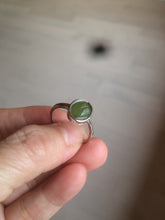 Load image into Gallery viewer, 100% Natural dark green nephrite (碧玉) Jade ring HT66 (adjustable size)