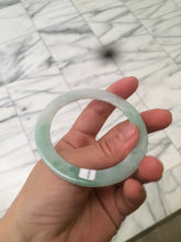 Load image into Gallery viewer, 53.7mm certificated Type A 100% Natural sunny green Jadeite Jade bangle A82-4958
