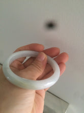 Load image into Gallery viewer, 54.9mm certified type A 100% Natural white green jadeite jade bangle AQ9-4205
