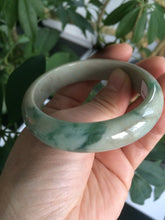 Load image into Gallery viewer, 54.7mm Certified Type A 100% Natural green/yellow Jadeite Jade bangle KS24-7532