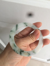 Load image into Gallery viewer, 53.6mm Certified type A 100% Natural green flying flowers Jadeite Jade bangle AB65