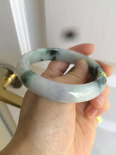 Load image into Gallery viewer, 58.8mm Certified Type A 100% Natural light green/purple jadeite jade bangle Q98-1403