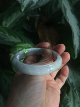 Load image into Gallery viewer, 54.3mm certifed 100% natural certified watery light green/white jadeite jade bangle Q88-7697