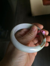 Load image into Gallery viewer, reserved! please don't buy. Thanks. 55.3mm 100% natural Type A green/brown/purple jadeite jade bangle B54