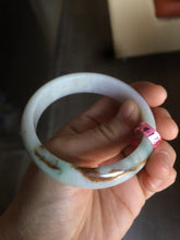 Load image into Gallery viewer, reserved! please don't buy. Thanks. 55.3mm 100% natural Type A green/brown/purple jadeite jade bangle B54