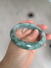 Load image into Gallery viewer, 57.5mm Certified Type A 100% Natural green/white Jadeite Jade bangle R59-1301