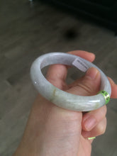Load image into Gallery viewer, 54.3mm certifed 100% natural certified watery light green/white jadeite jade bangle Q88-7697