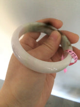 Load image into Gallery viewer, reserved! please don't buy. Thanks. 55.3mm 100% natural Type A green/brown/purple jadeite jade bangle B54