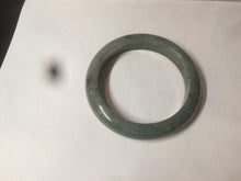 Load image into Gallery viewer, 54.9mm certified Type A 100% Natural dark green/black jadeite jade bangle N102-9772