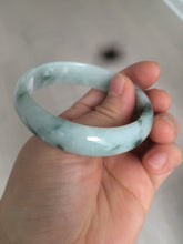 Load image into Gallery viewer, 52mm 100% natural certified green green/white oval jadeite jade bangle AB32-5304