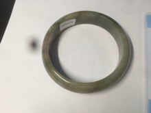 Load image into Gallery viewer, 54.5mm Certified type A 100% Natural dark green/brown/black Jadeite bangle N106-3780