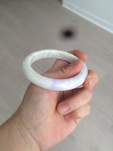 Load image into Gallery viewer, 56.6mm Certified Type A 100% Natural Sage Green/Thistle purple/cream beige Jadeite Jade bangle X107-0542