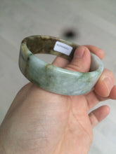 Load image into Gallery viewer, 52mm certified Type A 100% Natural sugar brown/red/green/white oil painting style square Jadeite Jade bangle D3-2745